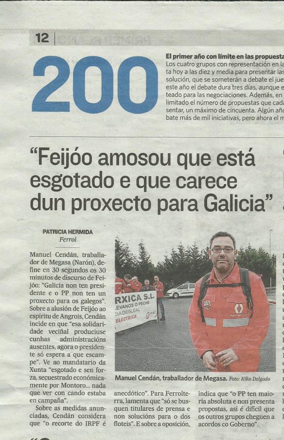 Entrevista de Patricia Hermida para El Correo Gallego